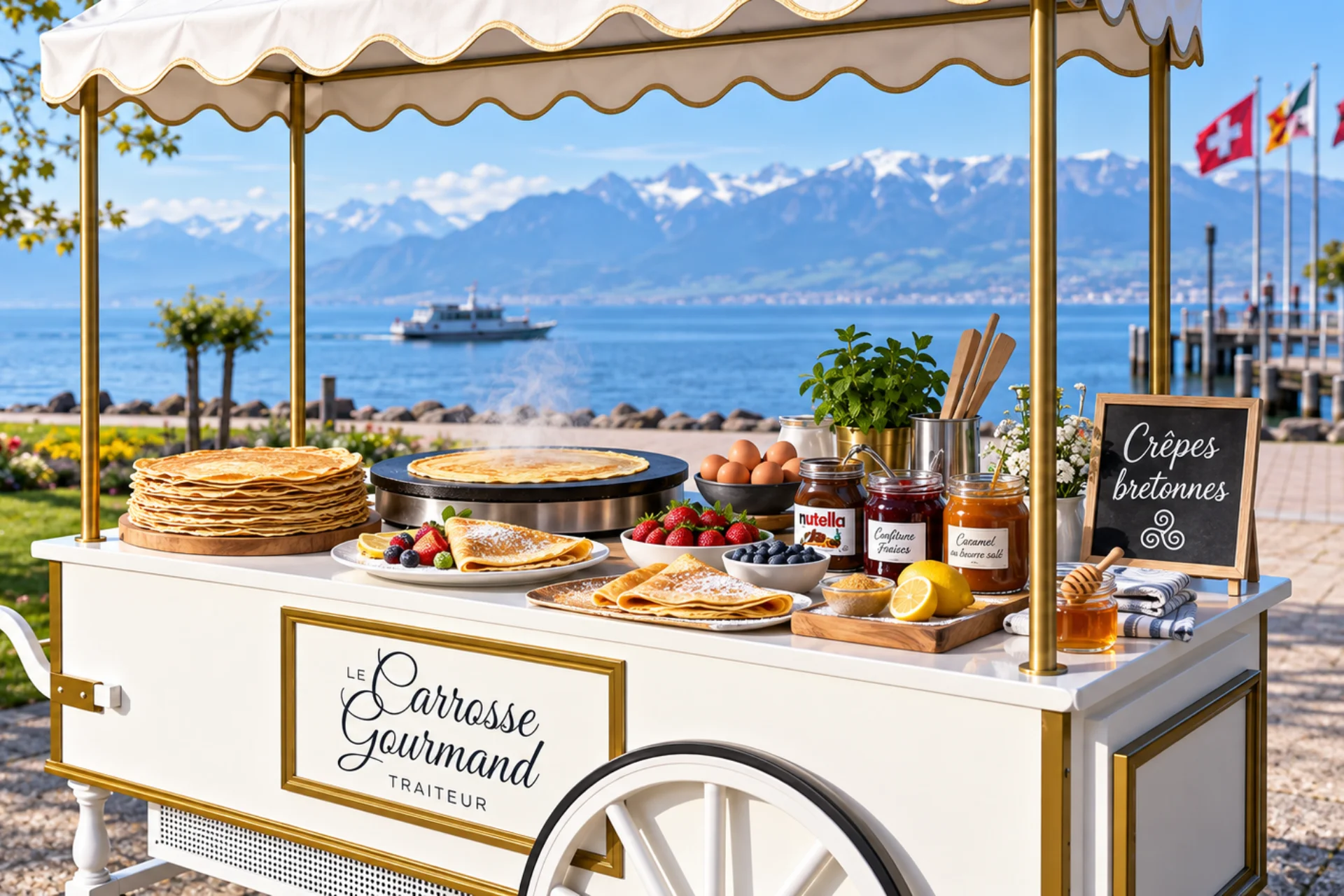 Galettes et crêpes bretonnes préparées sur place